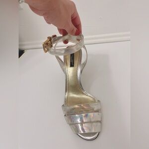 Dolce & Gabbana Silver Heel Sandals Women Eur 39